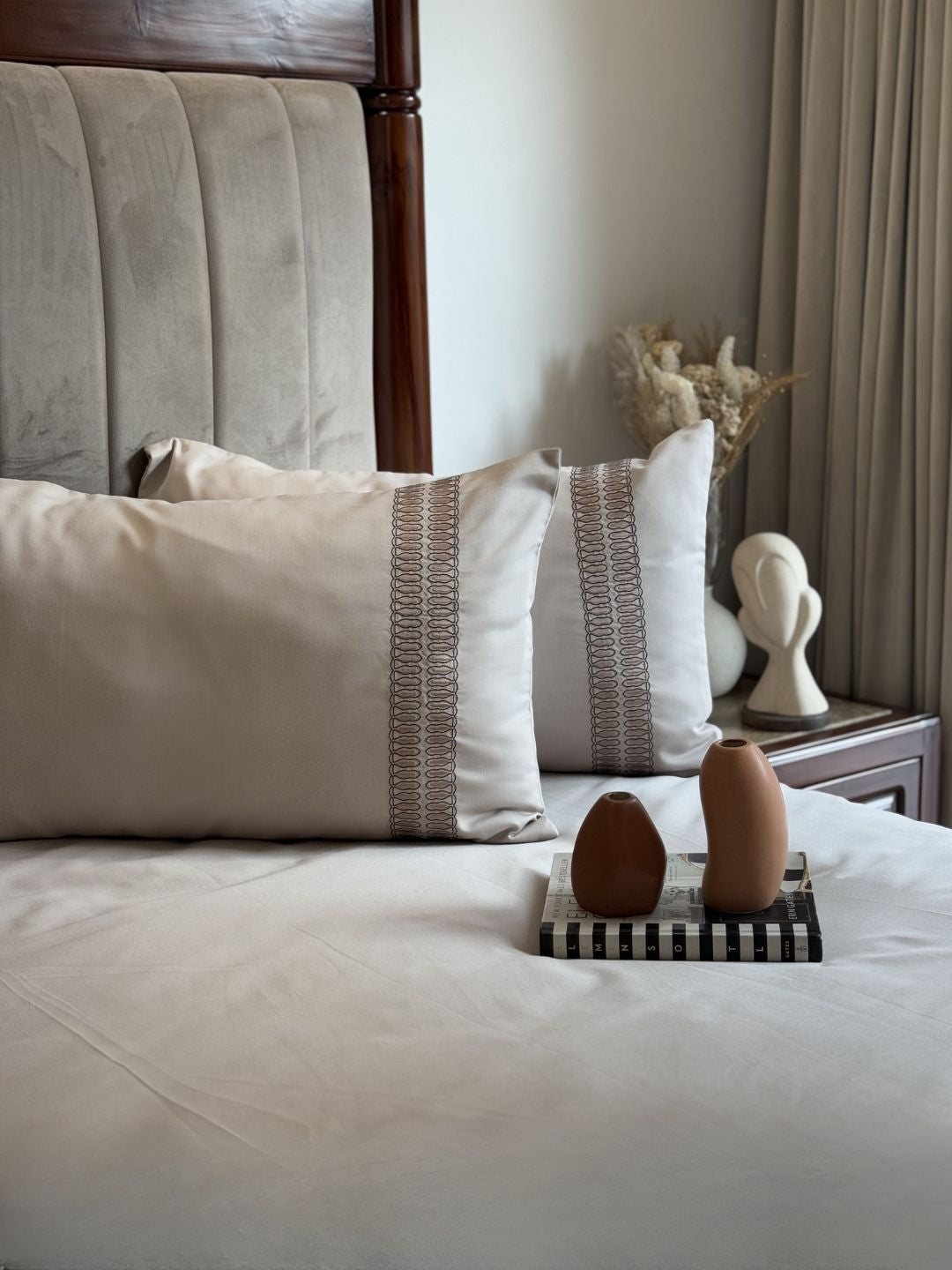 1000TC Cotton Rich Ella Ivory Syona Bedsheet Set