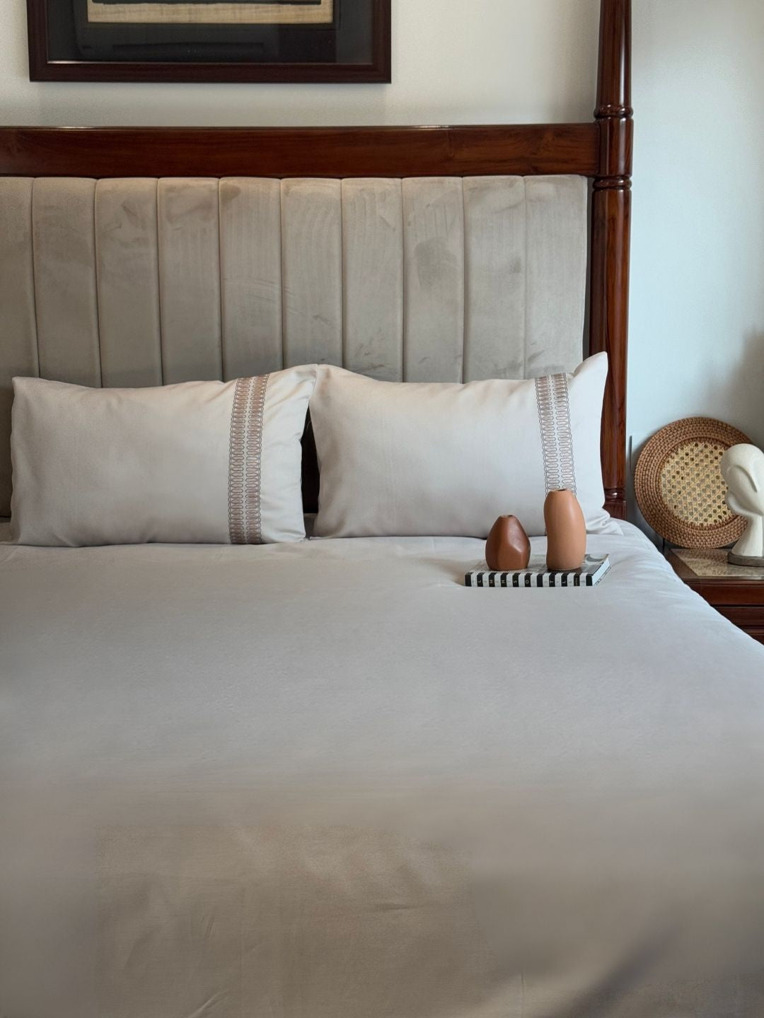 1000TC Cotton Rich Ella Ivory Syona Bedsheet Set