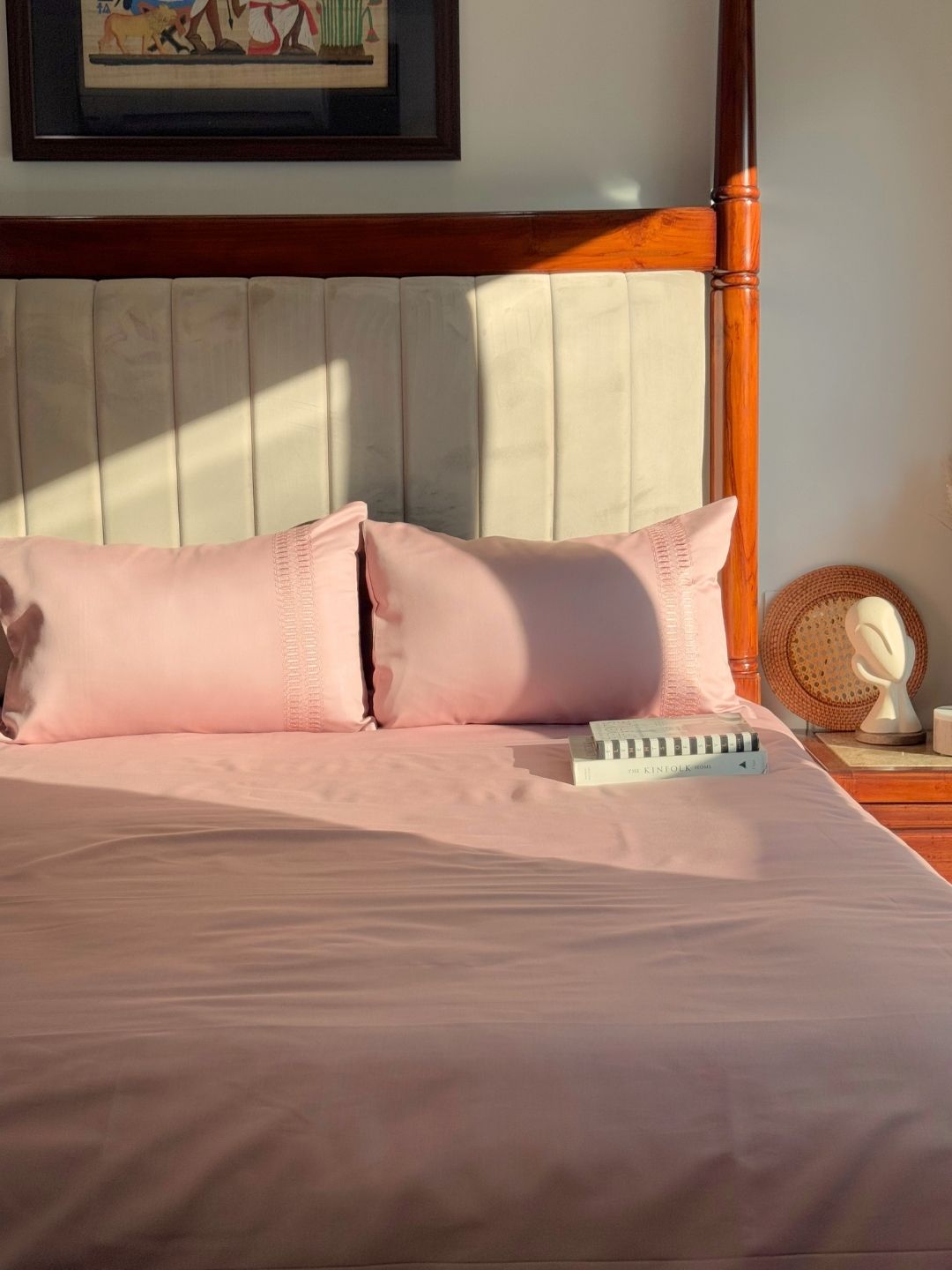 1000TC Cotton Rich Ella Old Rose Syona Bedsheet Set