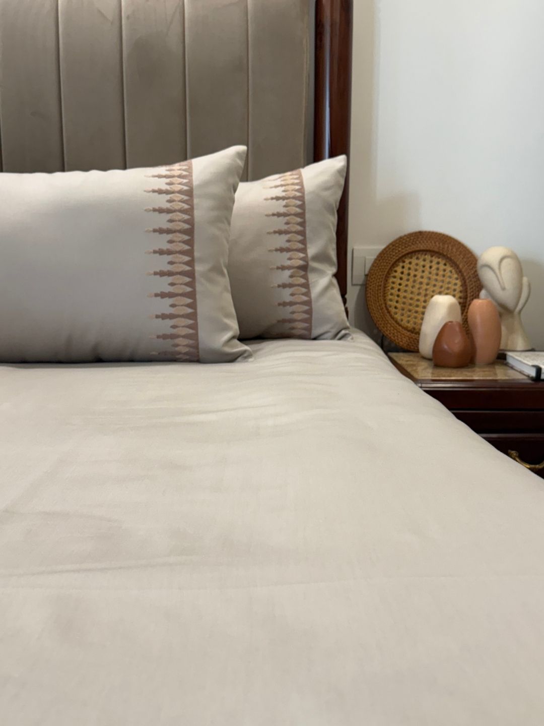 1000TC Cotton Rich Ivy Beige Syona Bedsheet Set