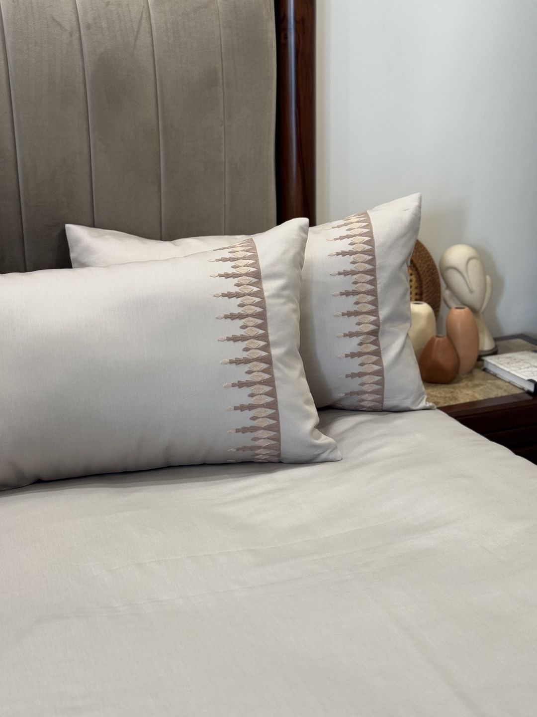 1000TC Cotton Rich Ivy Beige Syona Bedsheet Set