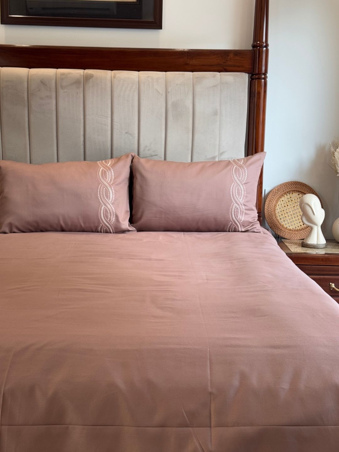 1000TC Cotton Rich Lily Brandy Rose Syona Bedsheet Set
