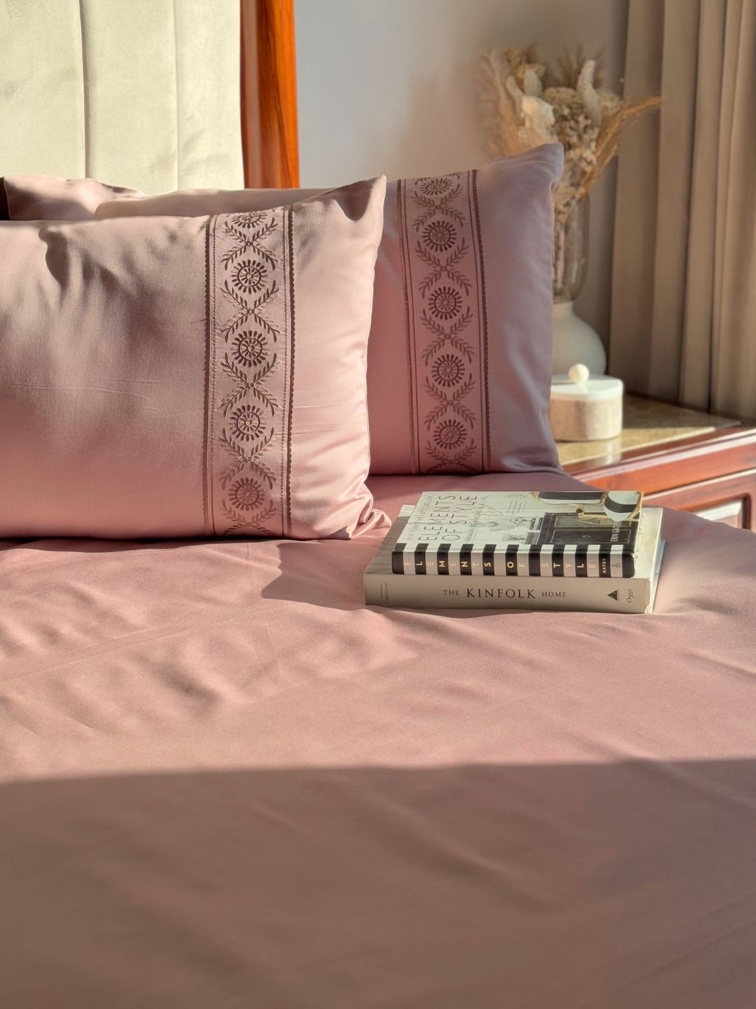 1000TC Cotton Rich Sophie Old Rose Syona Bedsheet Set