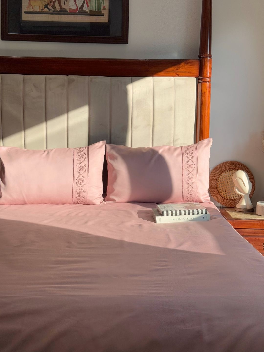 1000TC Cotton Rich Sophie Old Rose Syona Bedsheet Set
