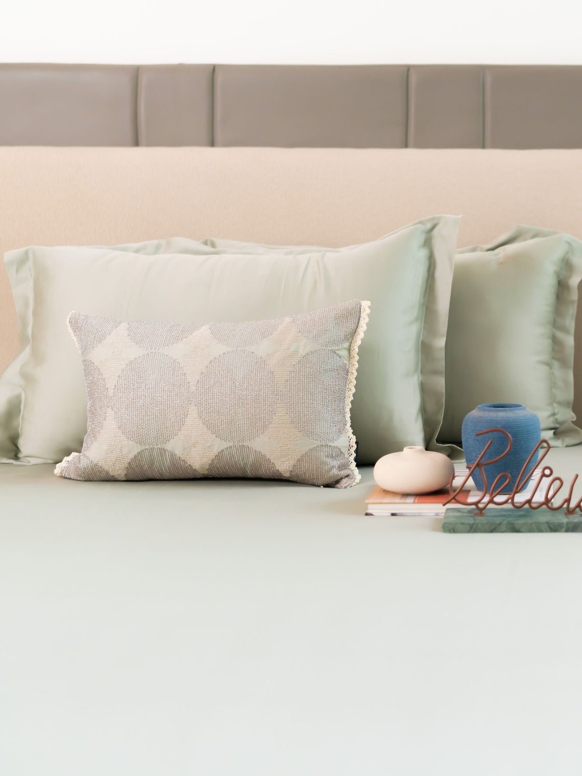 Belle Sage Green Treasure Bedsheet Set