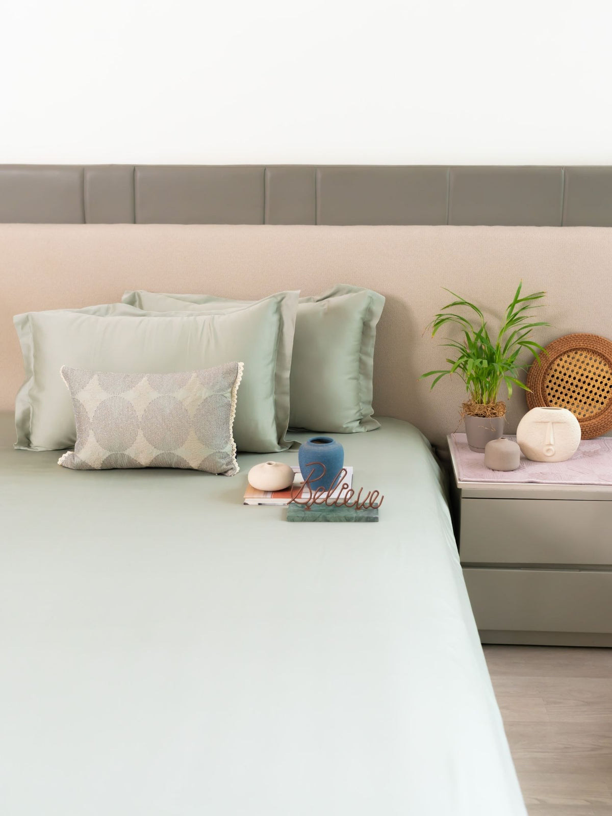 Belle Sage Green Treasure Bedsheet Set