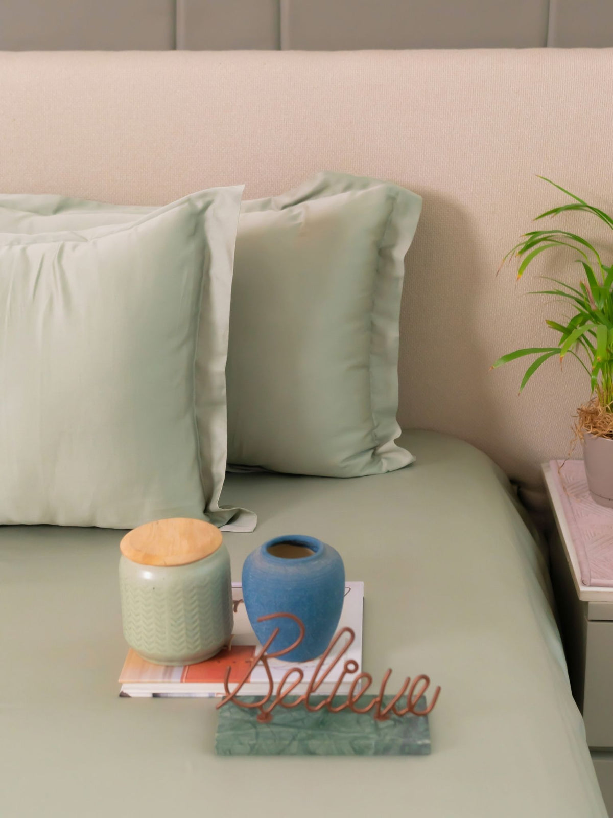 Belle Sage Green Treasure Bedsheet Set