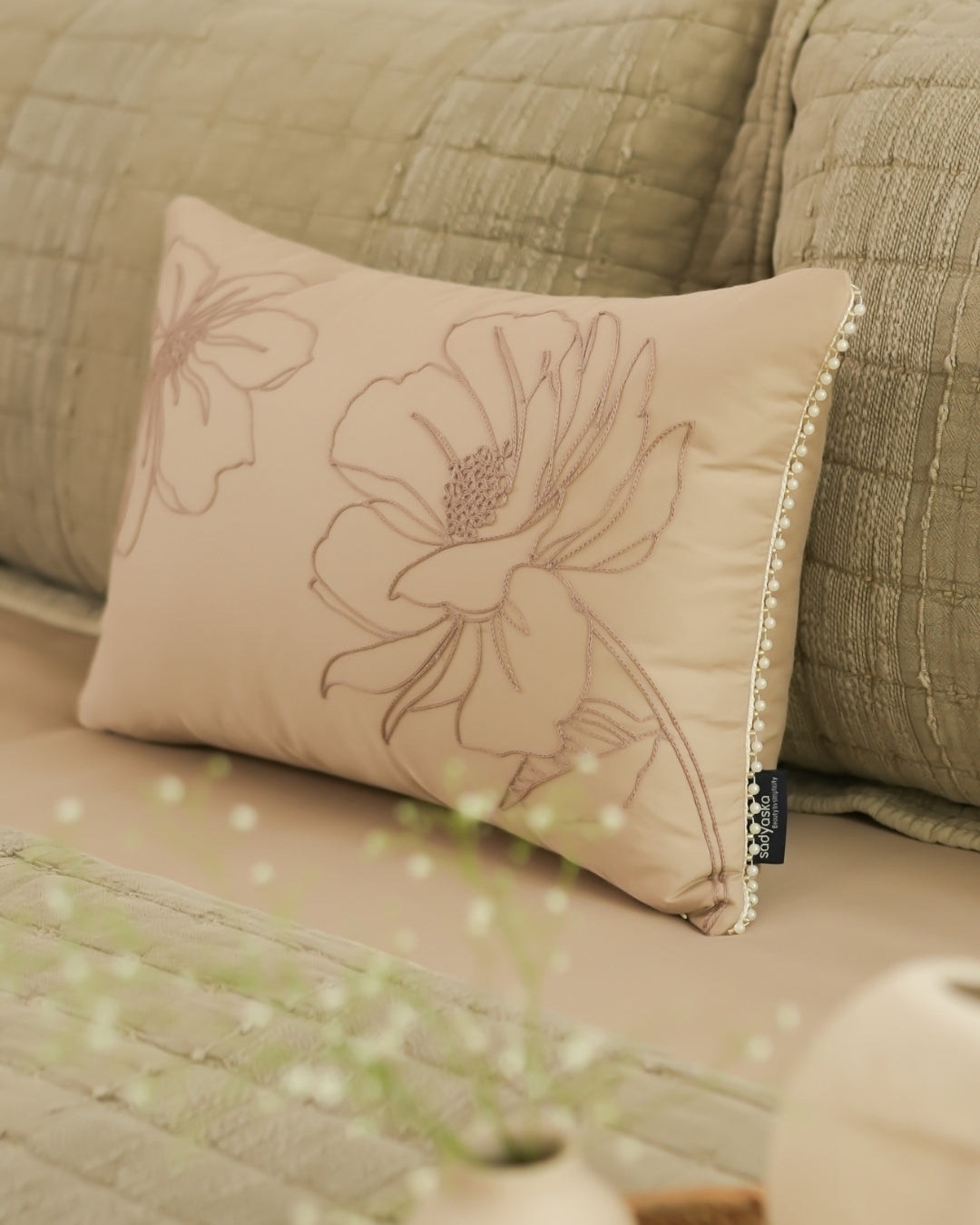 Blume Sand 1000TC Cotton Rich Lorenza Bedsheet Set in Gift Box (5 PC Set)