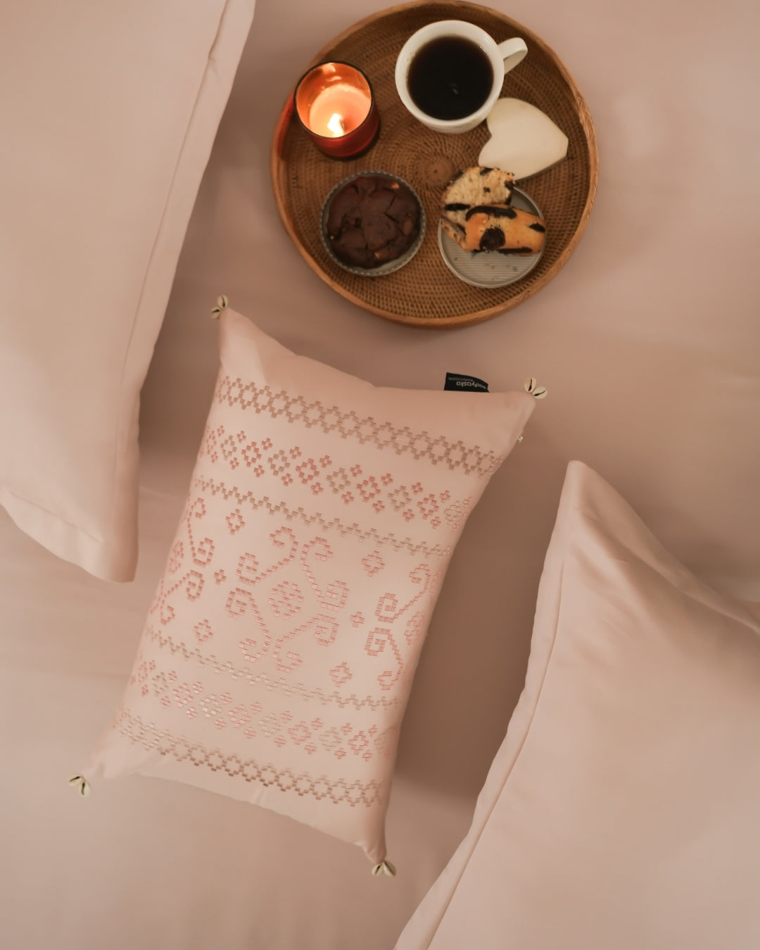 Keya Buff 1000TC Cotton Rich Lorenza Bedsheet Set in Gift Box (5 PC Set)
