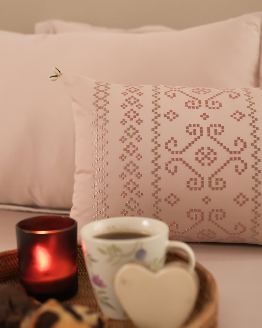 Keya Buff 1000TC Cotton Rich Lorenza Bedsheet Set in Gift Box (5 PC Set)