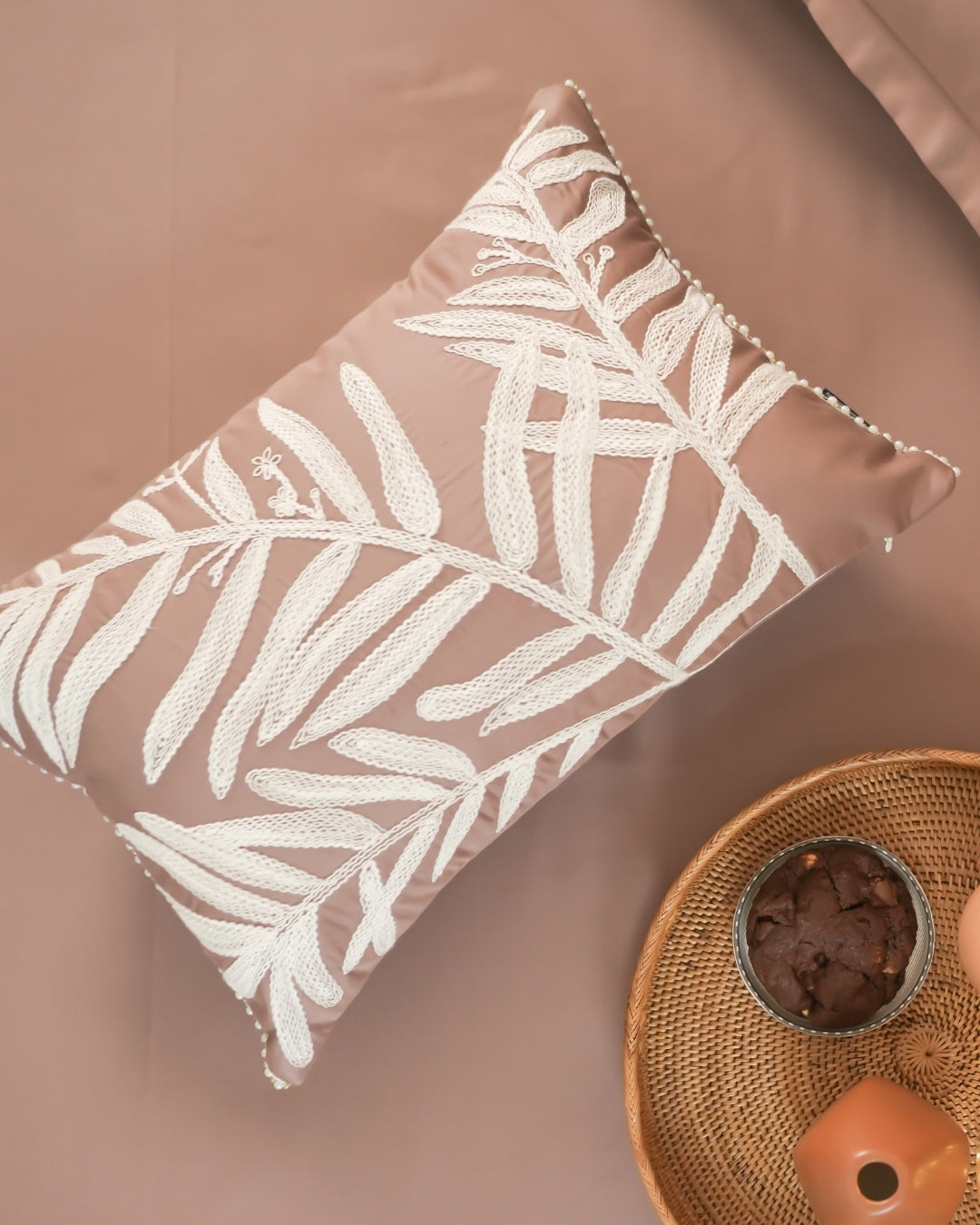 Noira Brandy Rose 1000TC Cotton Rich Lorenza Bedsheet Set in Gift Box (5 PC Set)