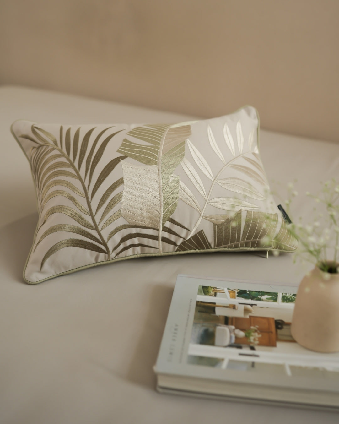Palmea Beige 1000TC Cotton Rich Lorenza Bedsheet Set in Gift Box (5 PC Set)