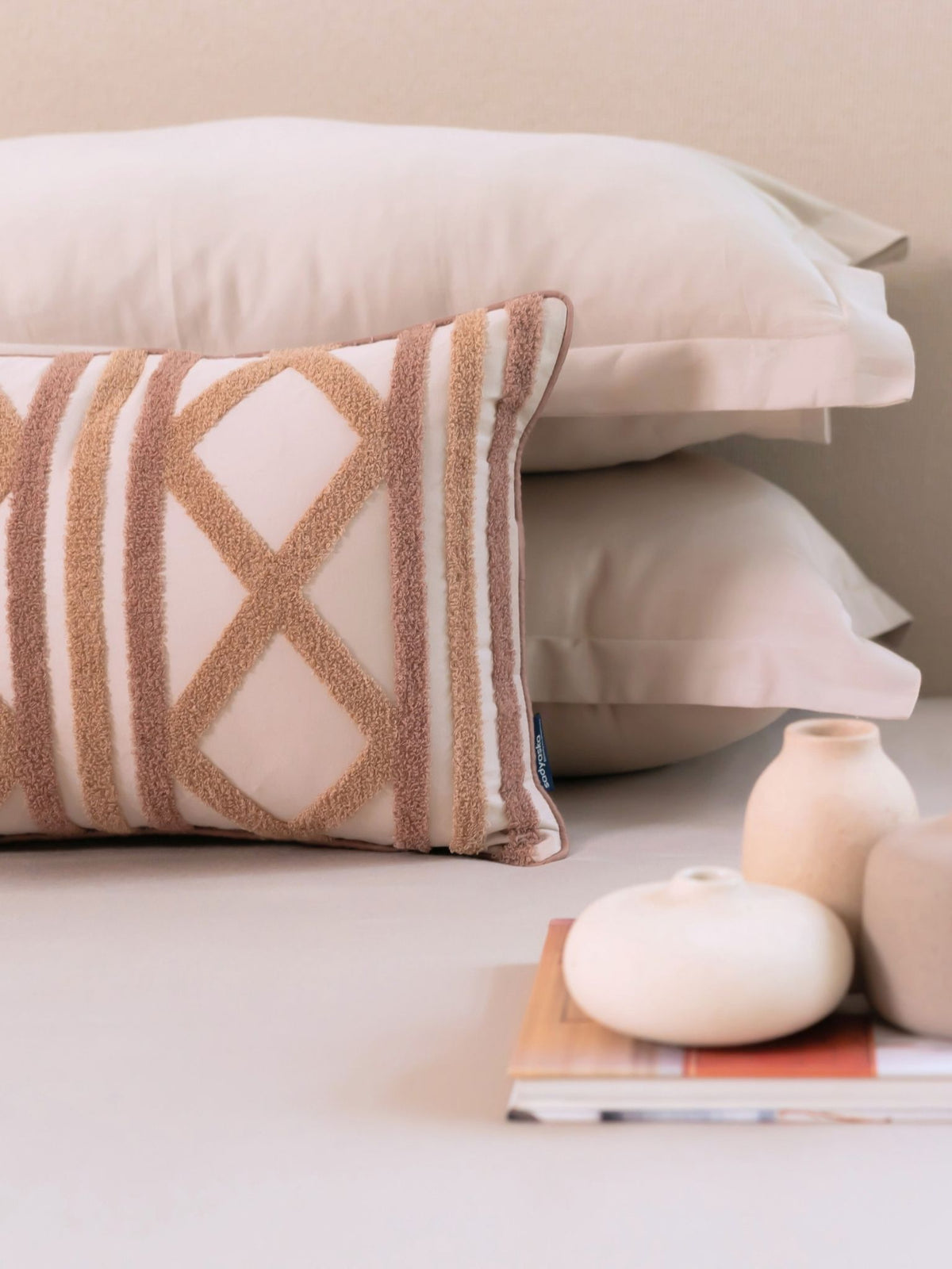 Tocade Beige Treasure Bedsheet Set