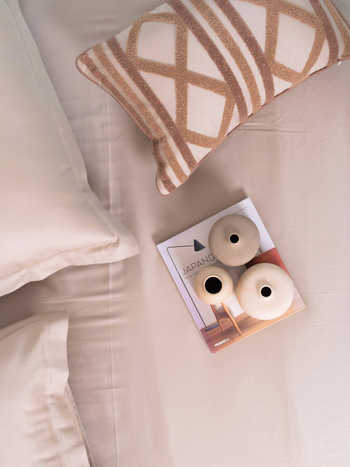 Tocade Beige Treasure Bedsheet Set