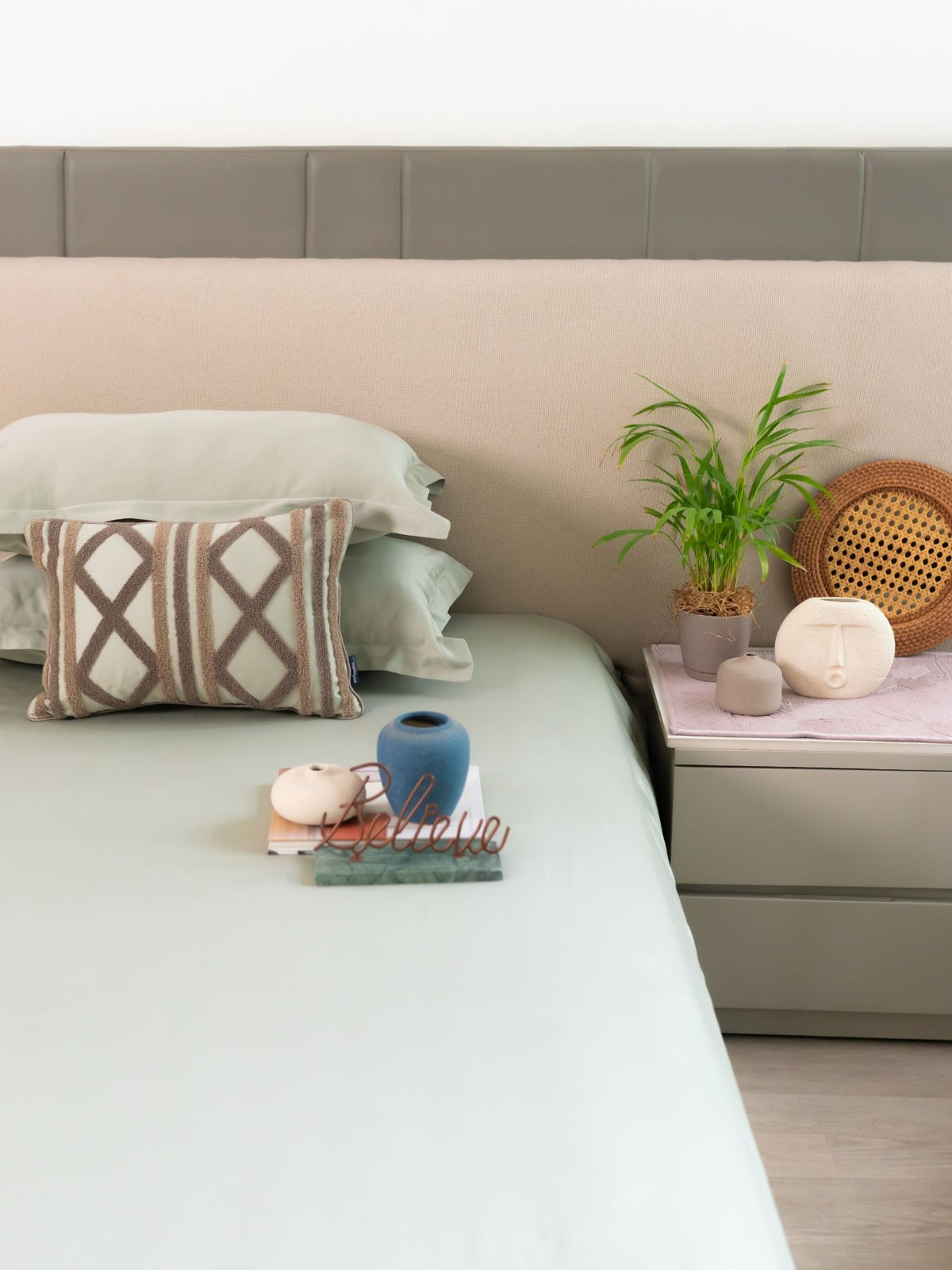 Tocade Sage Green Treasure Bedsheet Set