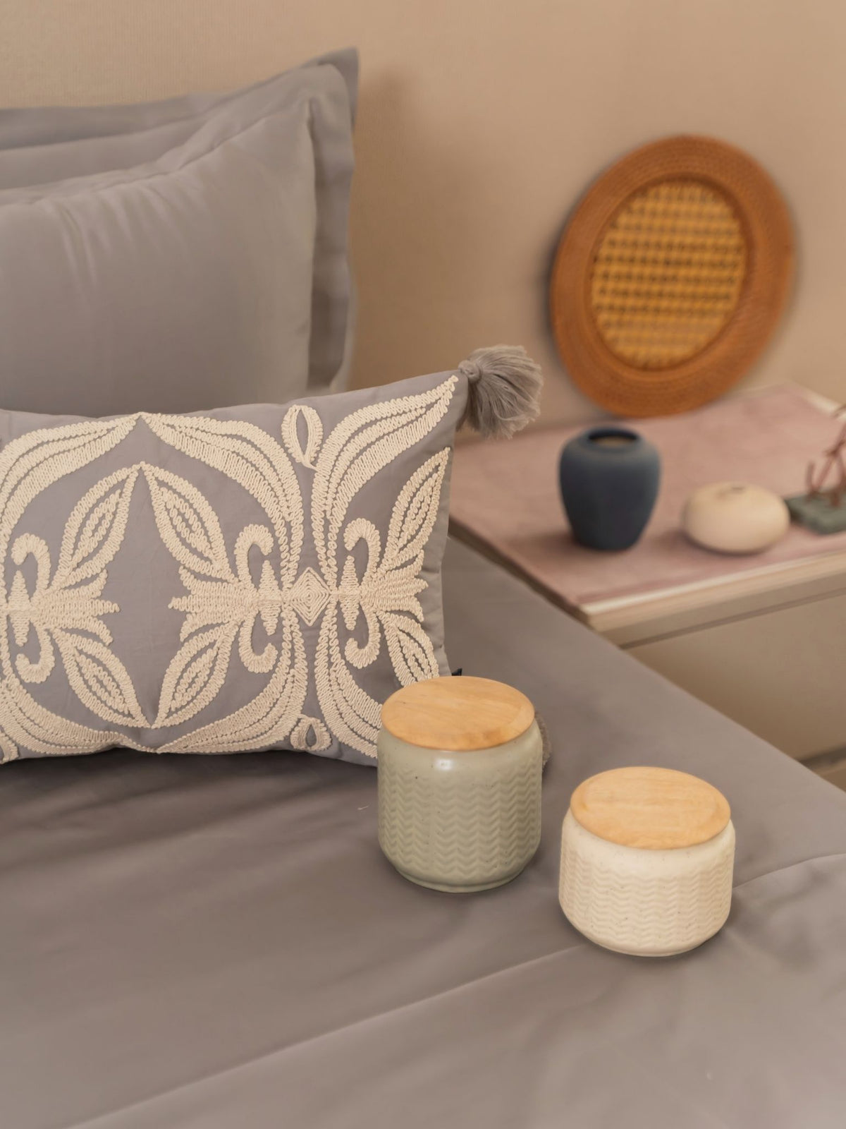 Whisper Slate Treasure Bedsheet Set