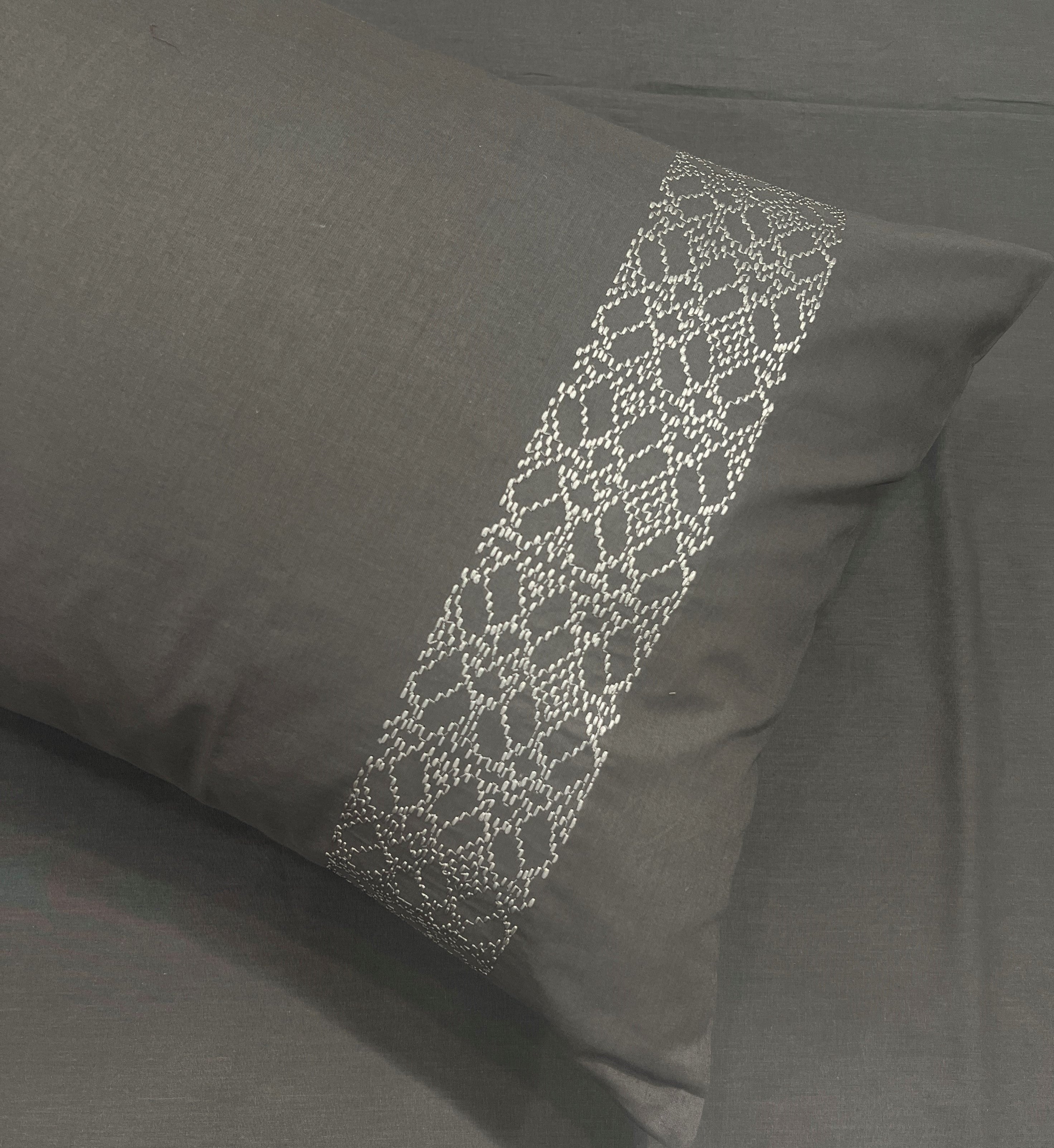 Gemstone Dark Grey Cotton Bedsheet set
