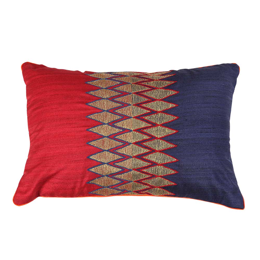 Home Decore Decorative Silk Dupion Cushion Cover 12x18(Inch)
