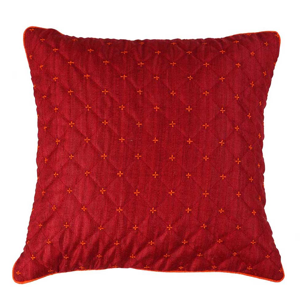 Sadyaska Quilted Silk Dupion Cushion Cover 16x16 Car Sofa Patio Cushion Cases…