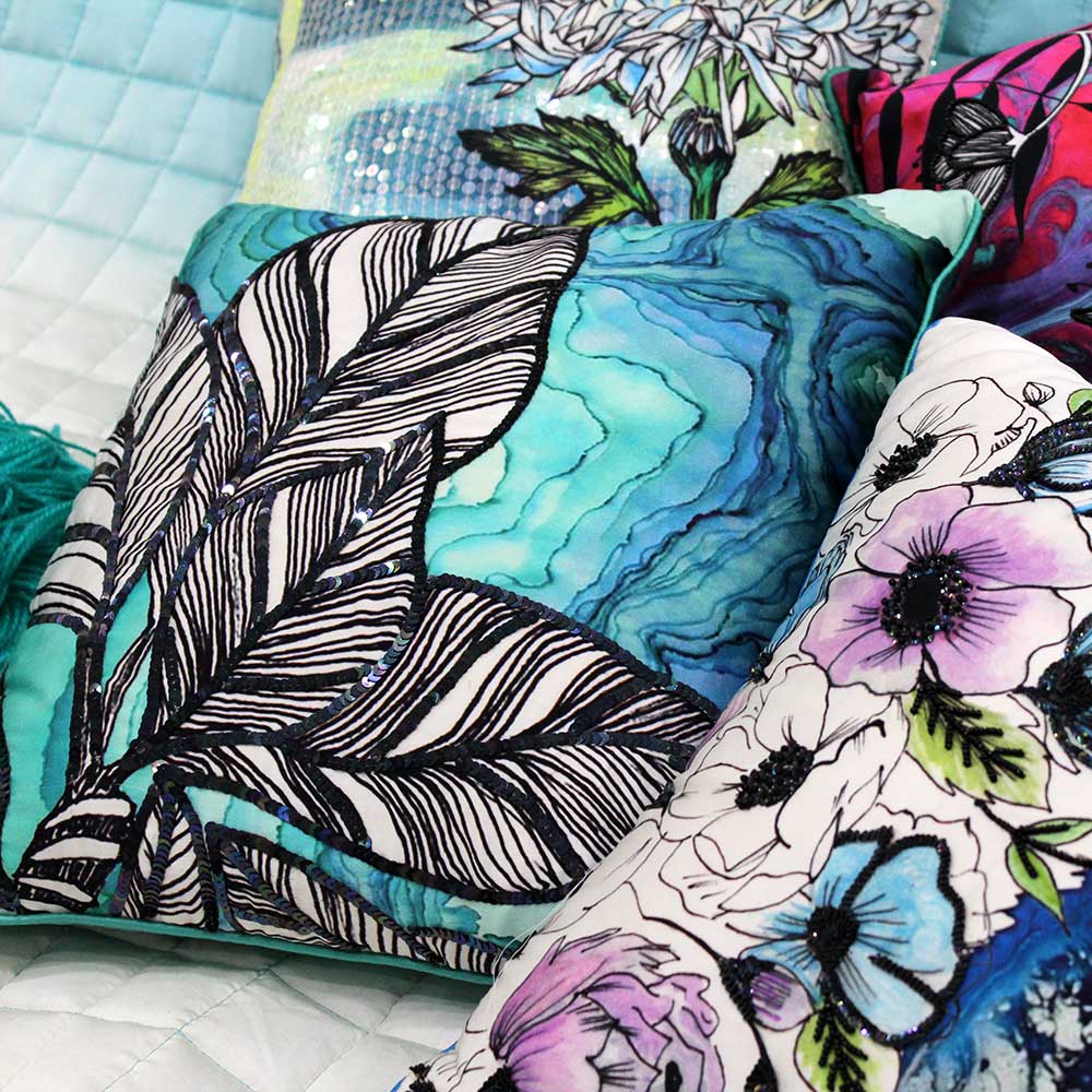 Digital Printed Floral Polyester Home Decor Cushions & Cushion Cover 16" X 16"…