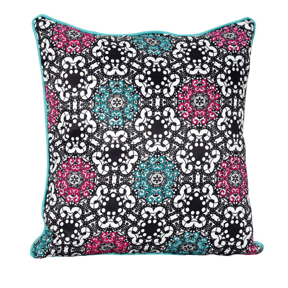 Decorative Abstract Design Cushion Digital Print Cushion Cover Poly Personalized Case Pillow Cover Black and White 16" X 16"…