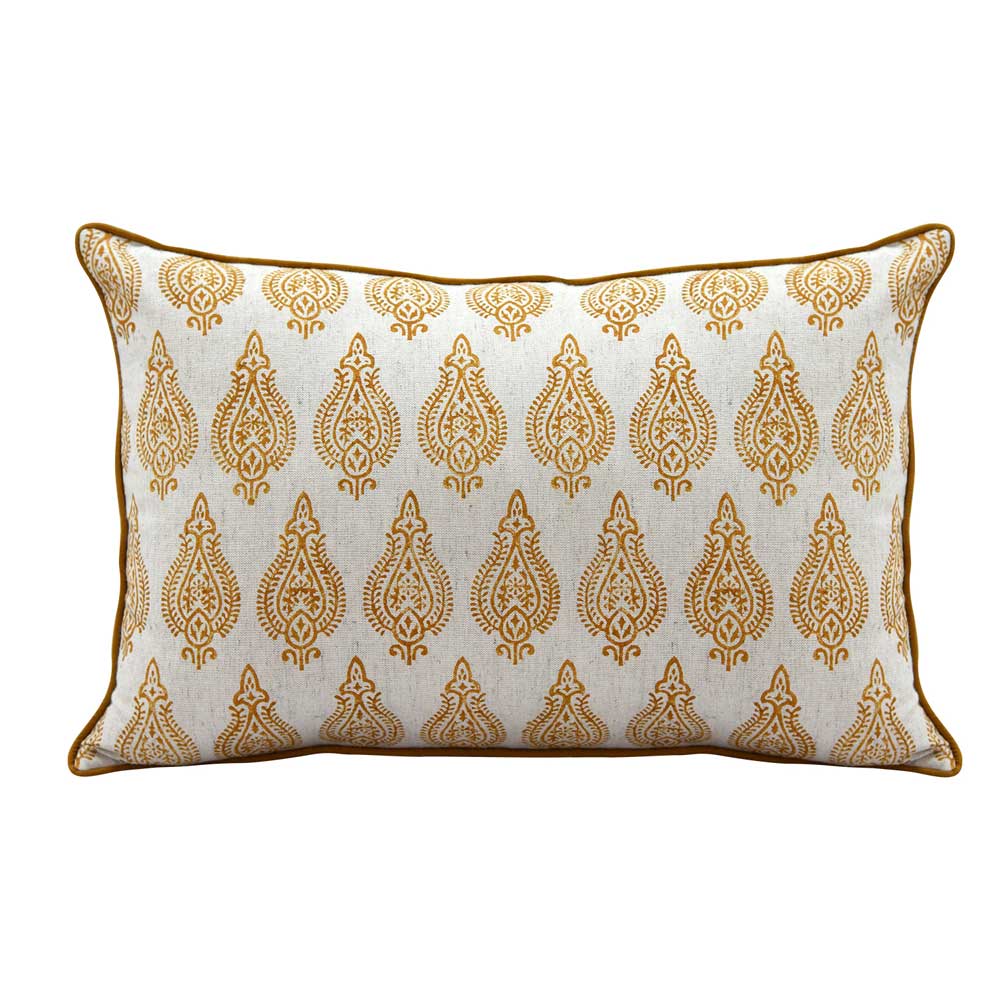 Saumay Collection - Traditional Hand Block Printed Cushion Cover Set (Set of 7)
