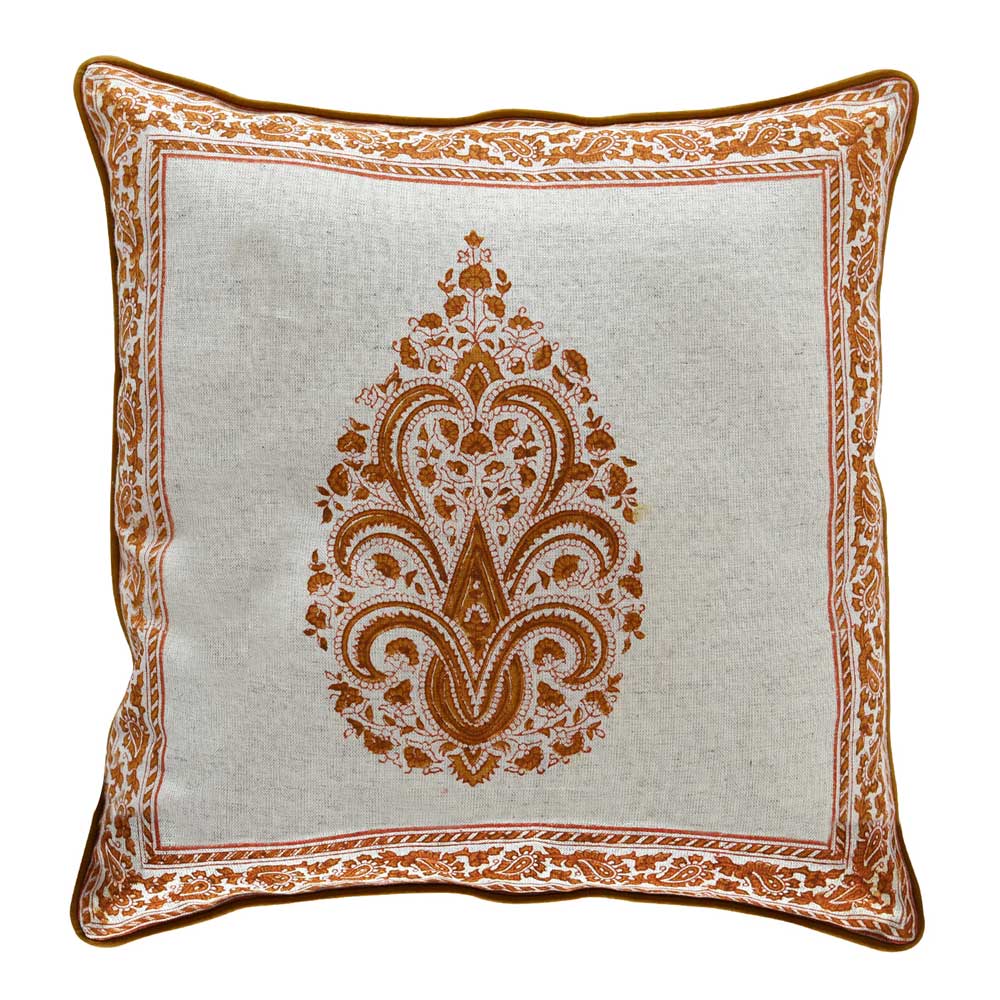 Saumay Collection - Traditional Hand Block Printed Cushion Cover Set (Set of 7)
