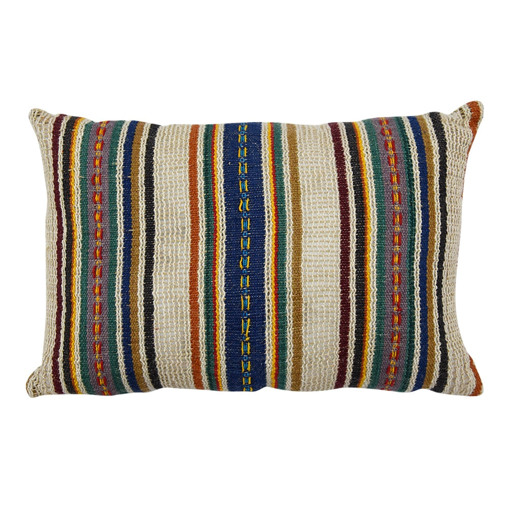 Hand Woven Stripe Cushion Covers 12x18 Designer Hand Weaving Pillow Cover…