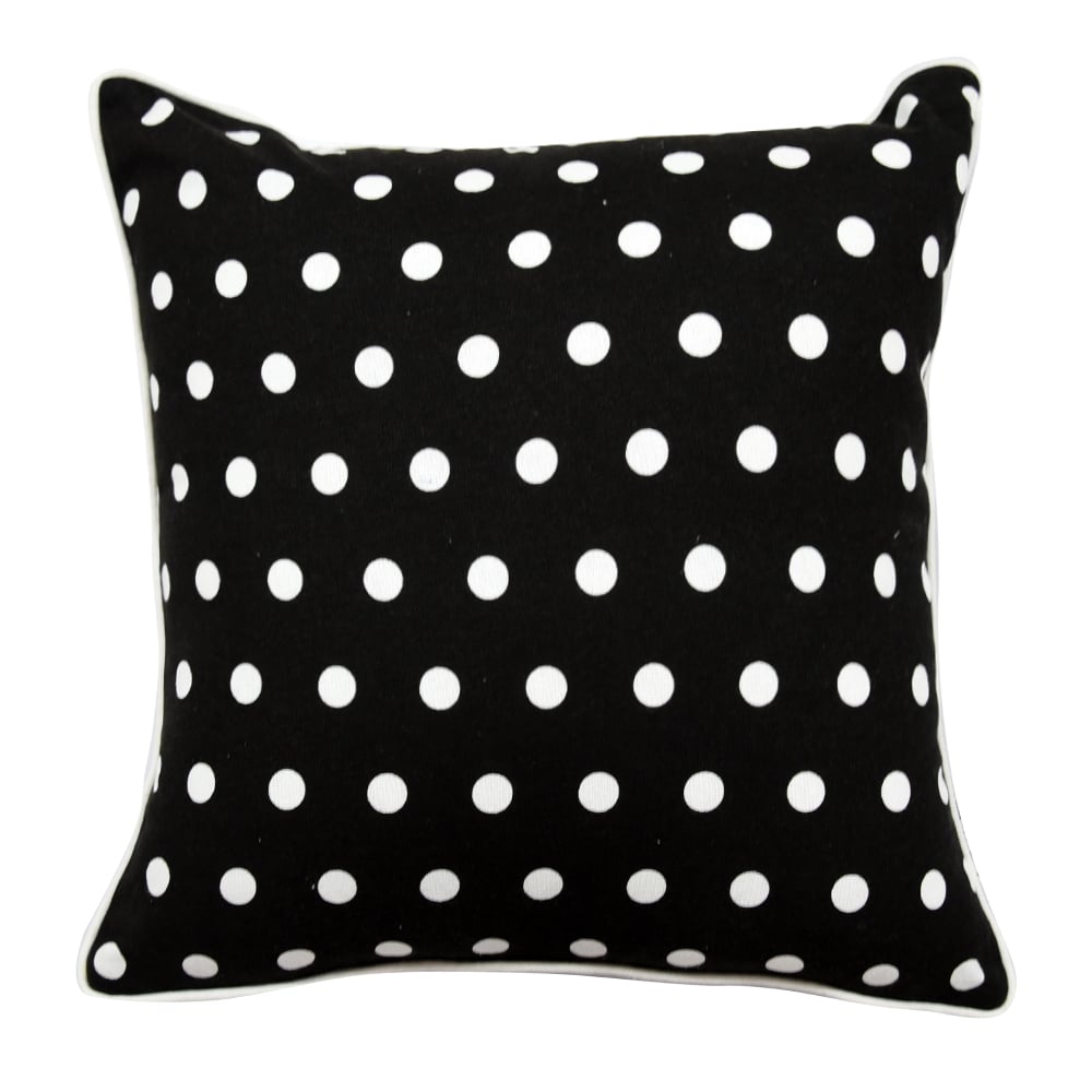 Black & White Polka Dot Cushion Cover (16"X16") Geometric Cotton Cushion Cover…