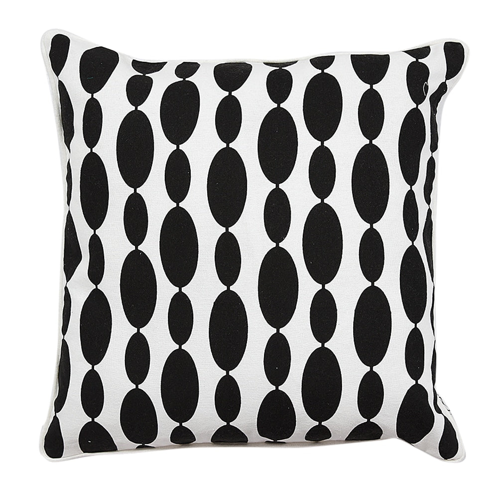 Black & White Geometric Cushion Cover 16x16 Designer Cushion Cases for Drawing Room, Bedroom, Outdoor, Patio, Office…