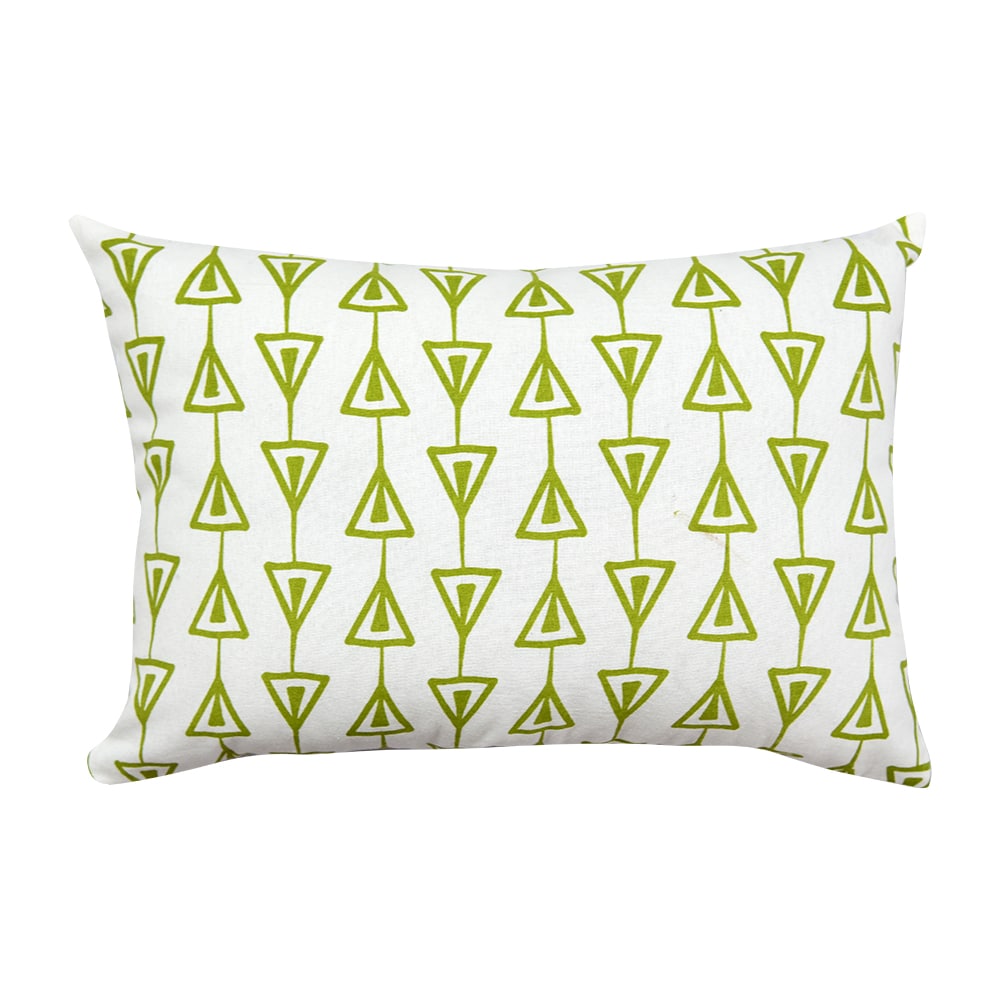 Home Decor Leashed Triangle Green Cushion Cover Patio, Garden & Outdoor, Lme Green Cotton Cushion Case 12x18…