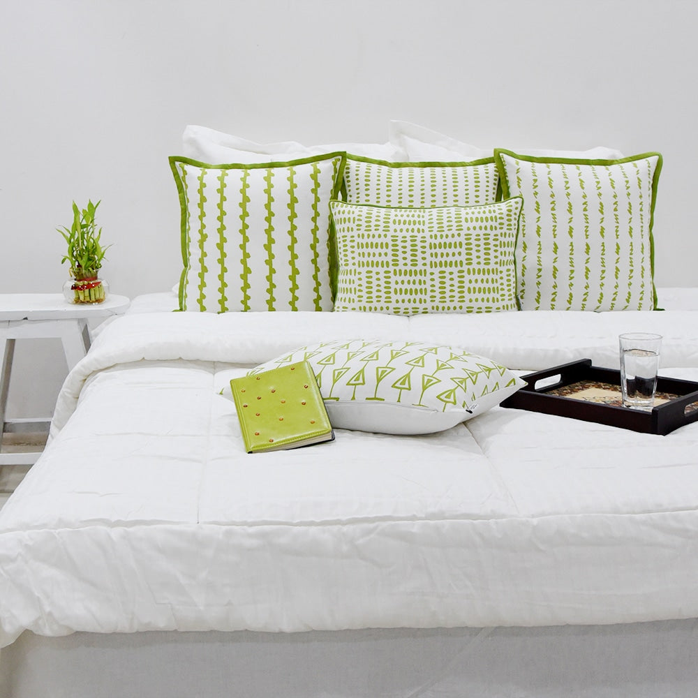 Home Decor Leashed Triangle Green Cushion Cover Patio, Garden & Outdoor, Lime Green Cotton Cushion Case 12x18…