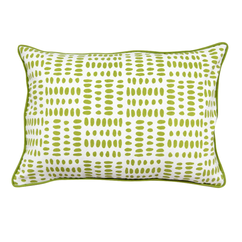 Home Decor Bespeckle Dotted Cushion Cover Patio, Garden, Dot Cotton Casement Printed Cushion Cover 12x18…