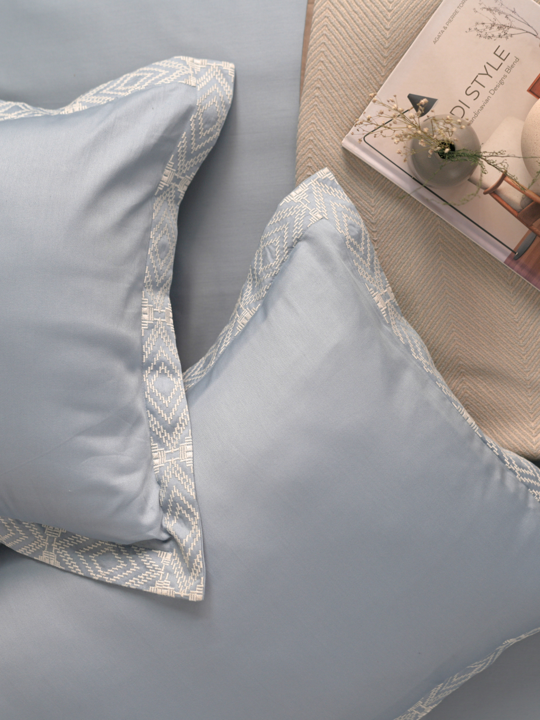 600TC Cotton Fablis Smoke Blue Beyond Bedsheet Set