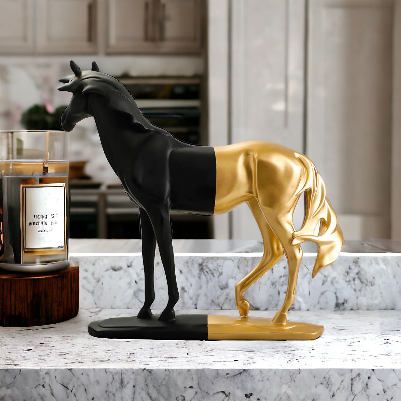 Cavallo Horse Black and Gold