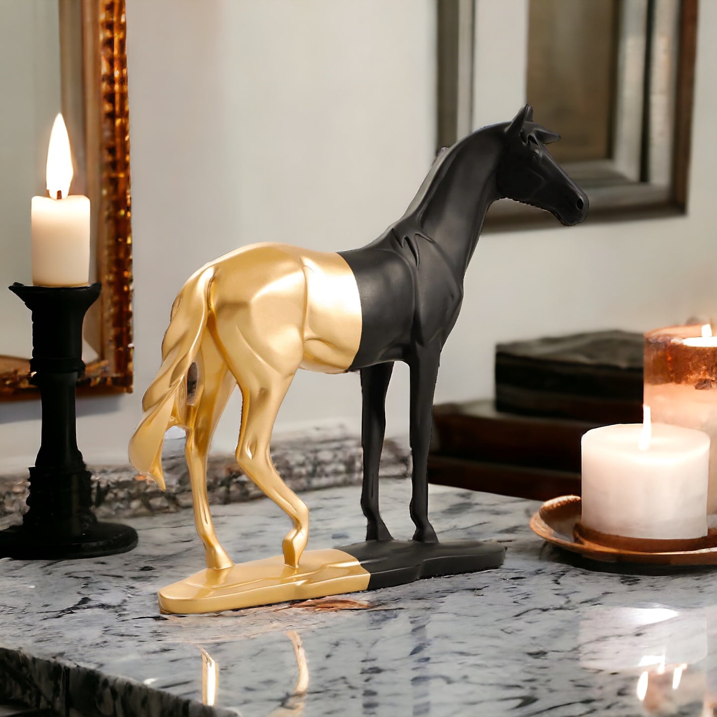 Cavallo Horse Black and Gold