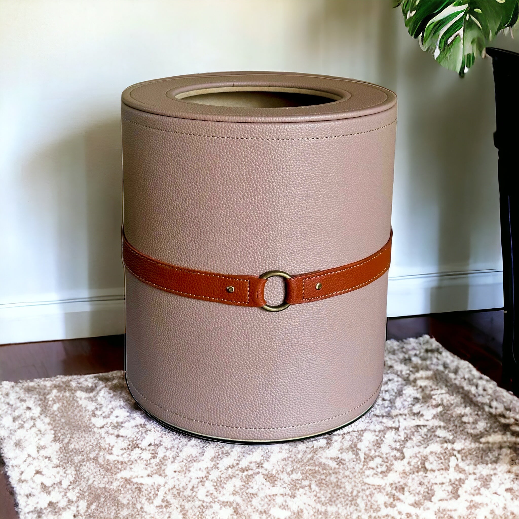 Luxora Beige Wastebin