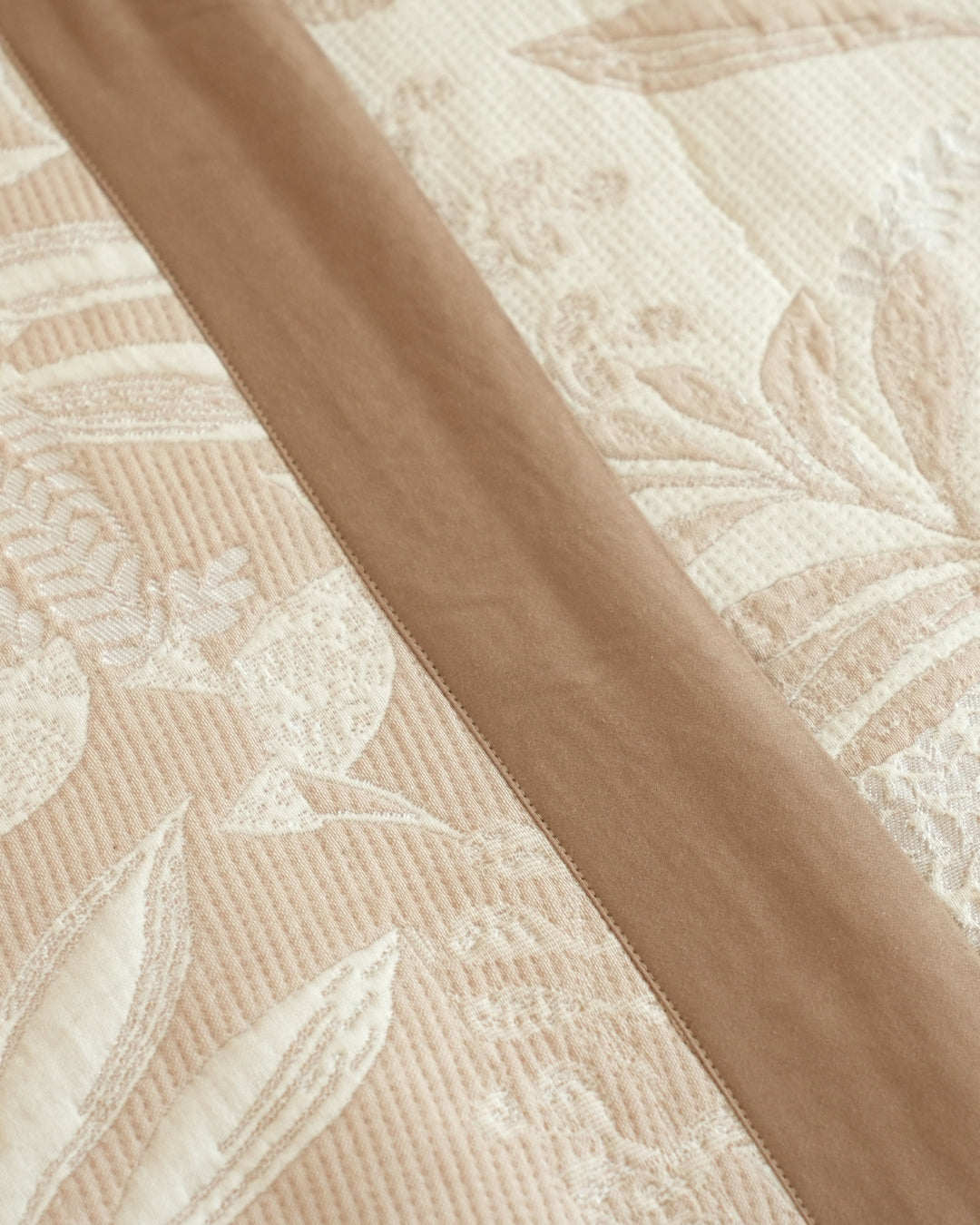 Fleur Sand Cotton Jacquard Bedding Set (10 PC Set)