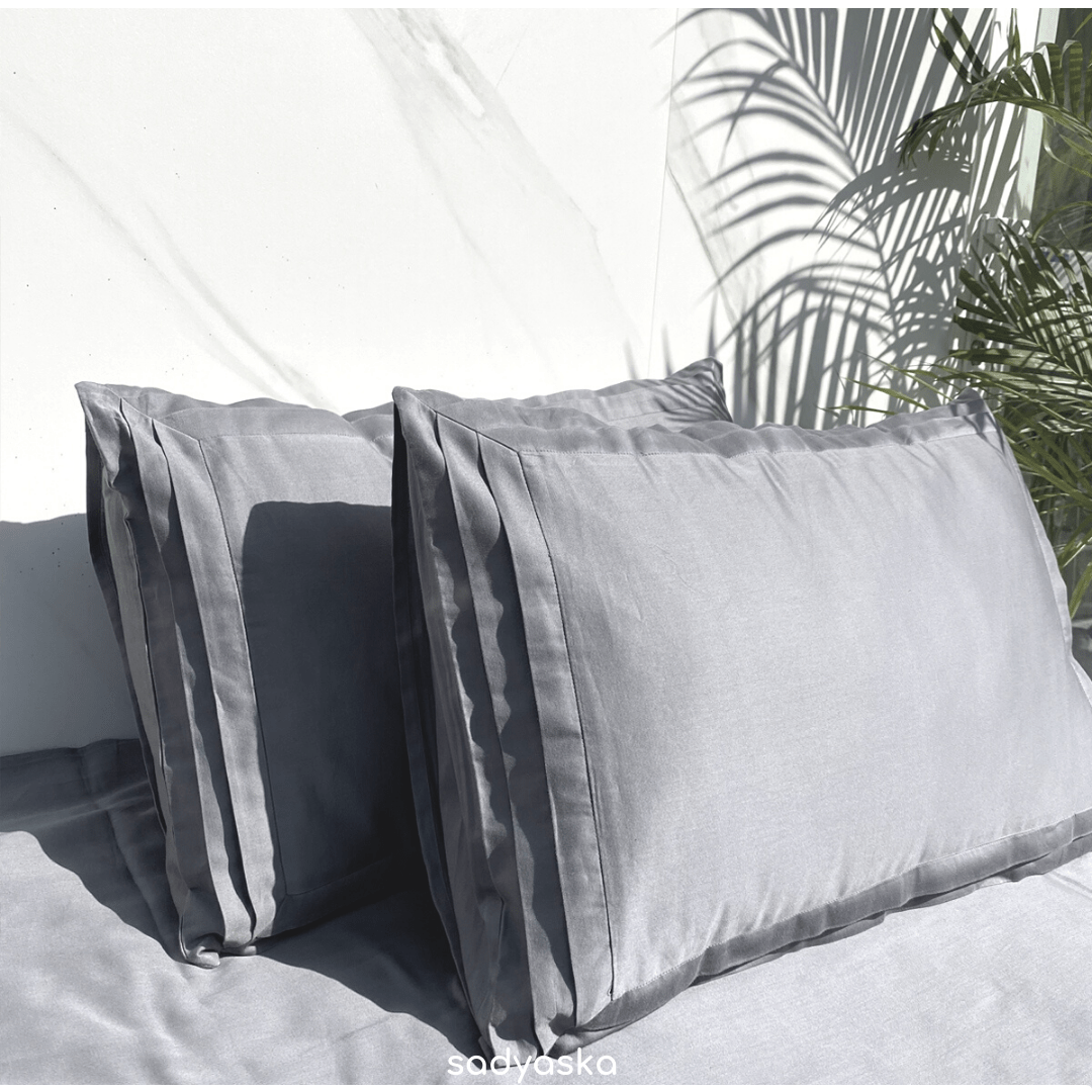 Tri-pleat Slate Bedsheet Set