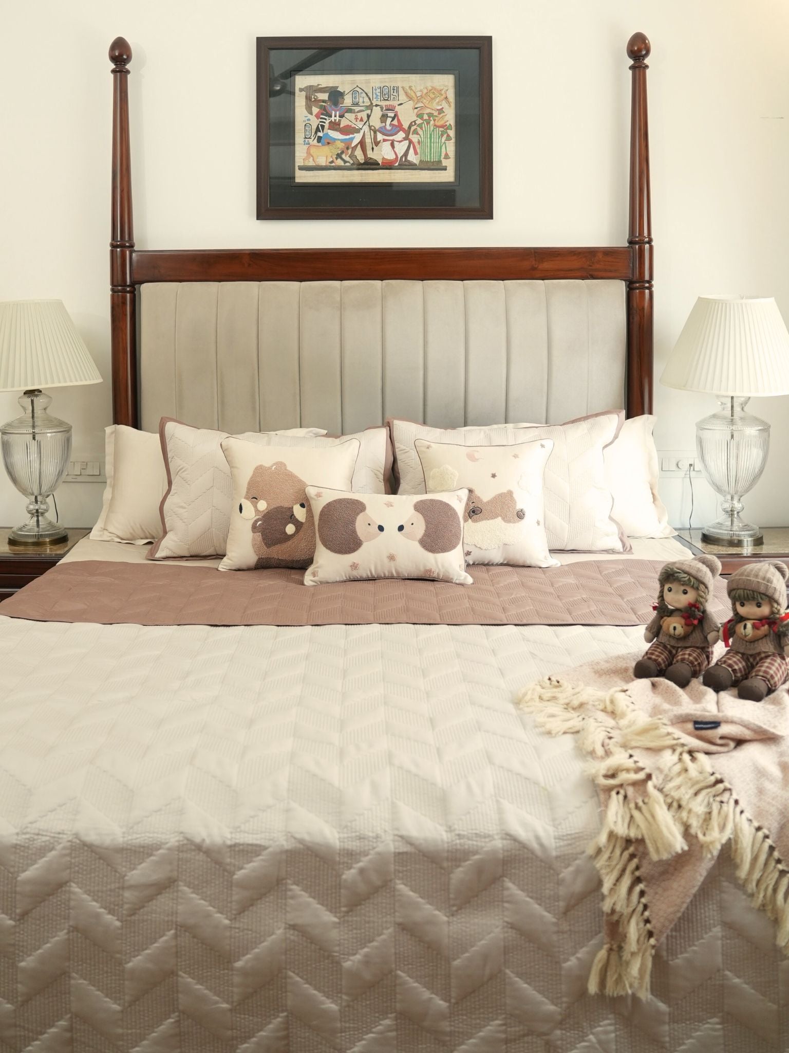 Snuggle Story Brandy Rose Ivory Kids Cotton Rich Bedding Set (10 PC Set)