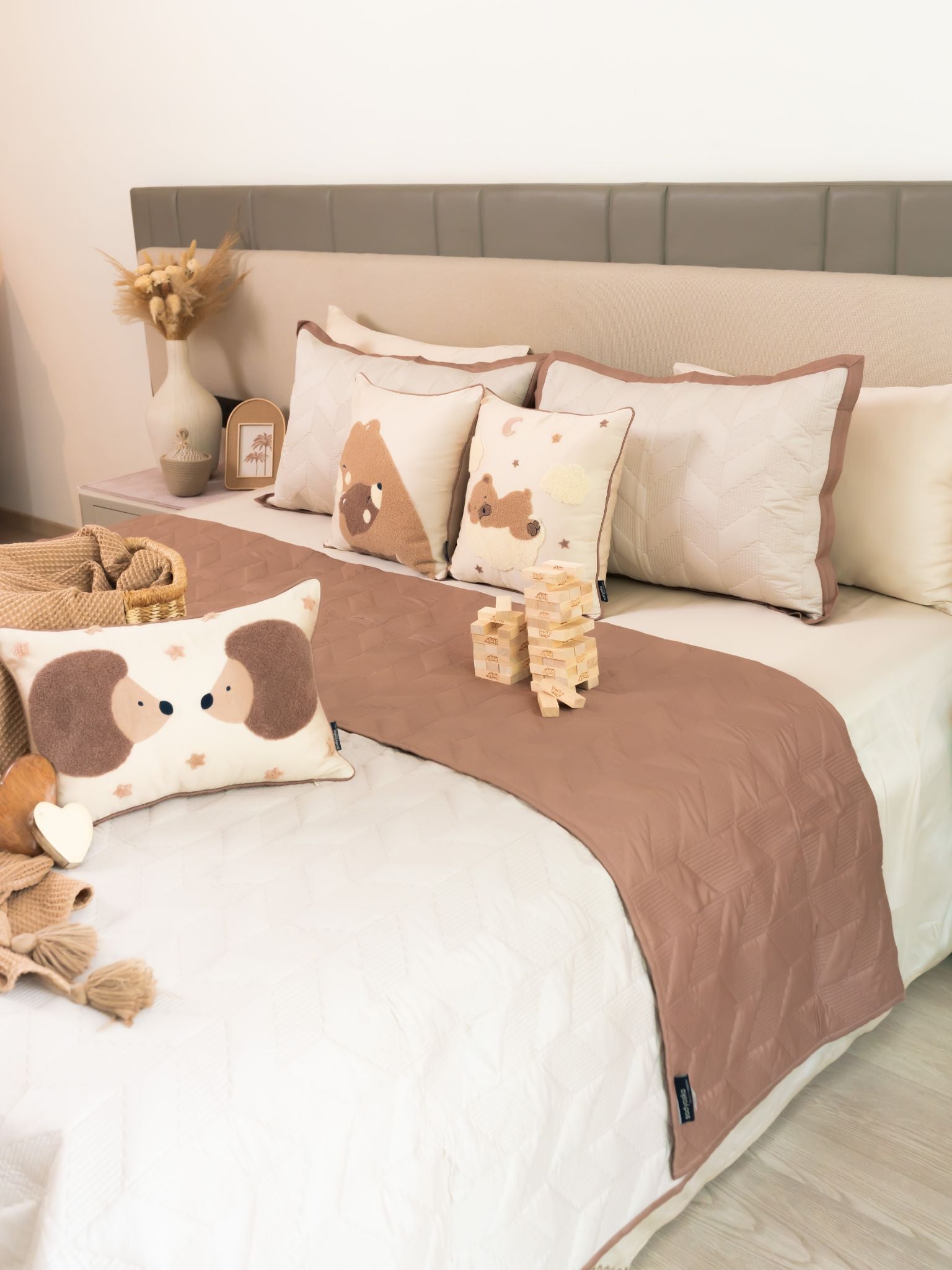 Snuggle Story Brandy Rose Ivory Kids Cotton Rich Bedding Set (10 PC Set)