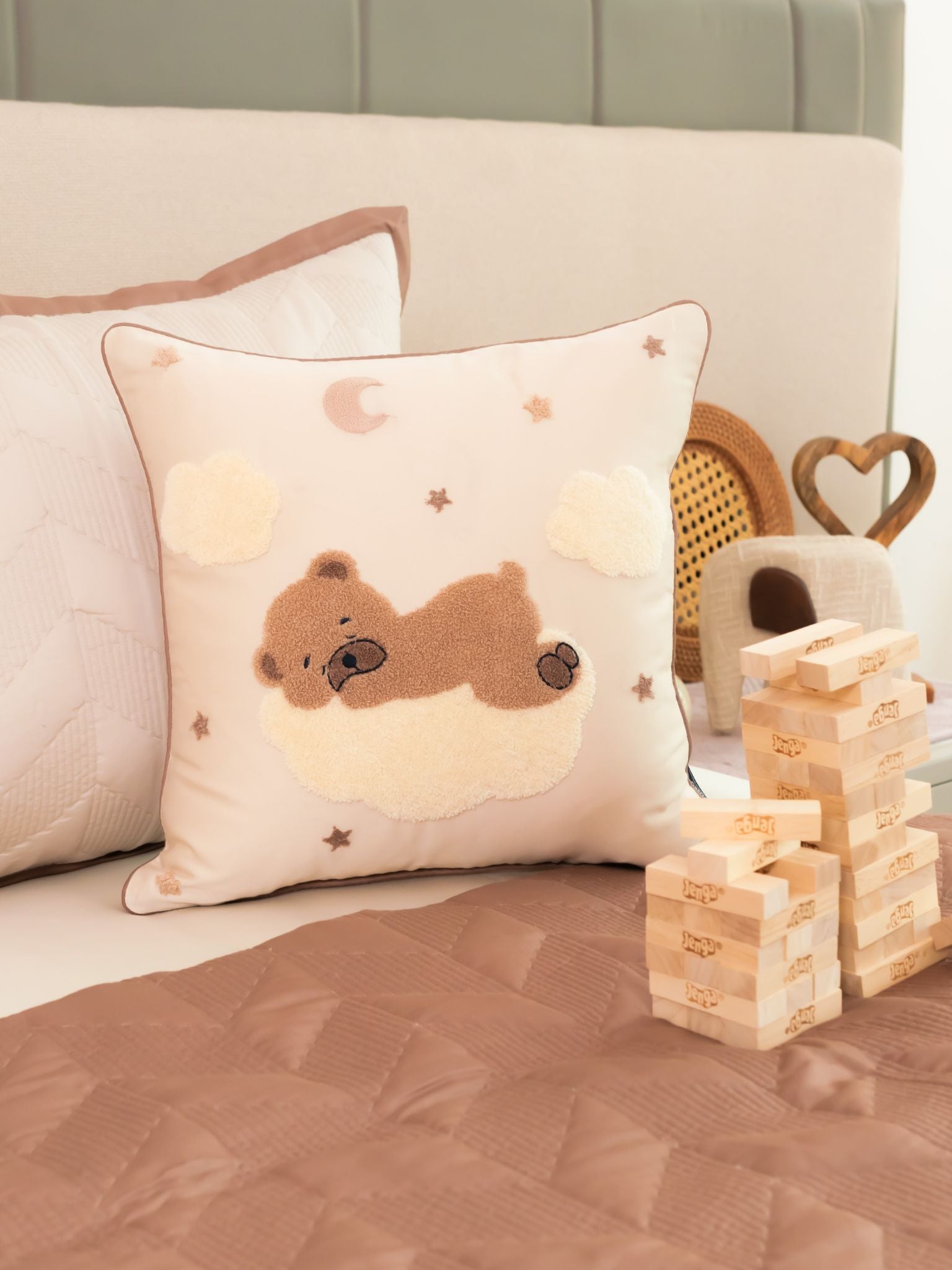 Snuggle Story Brandy Rose Ivory Kids Cotton Rich Bedding Set (10 PC Set)