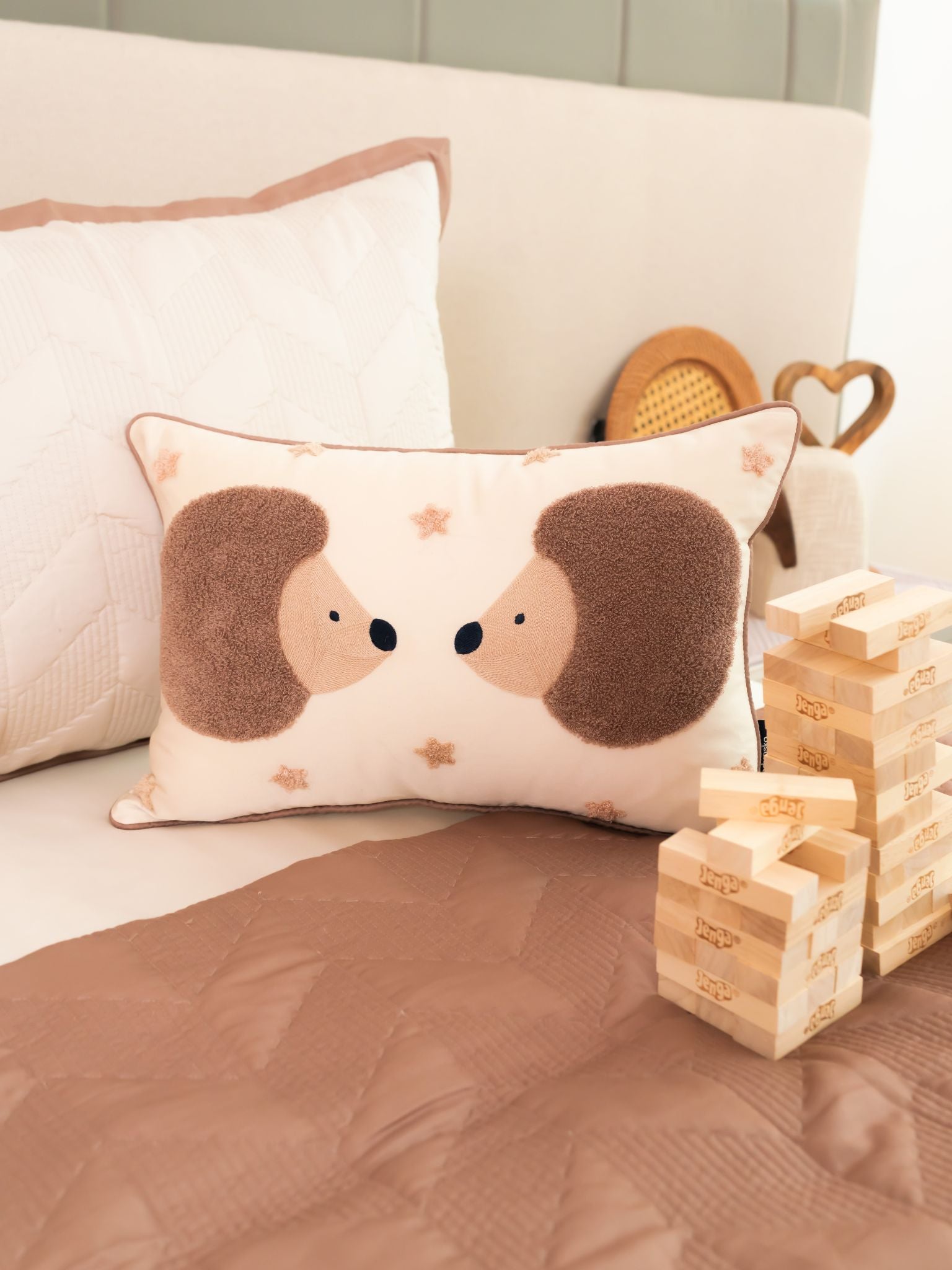 Snuggle Story Brandy Rose Ivory Kids Cotton Rich Bedding Set (10 PC Set)