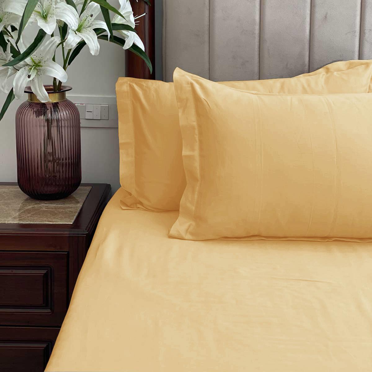 Sadyaska Buttercup Yellow Pillow Covers (Set of 2)