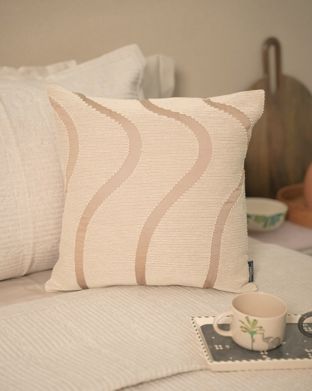 Blossom Beige Bedding Set (11 PC Set)